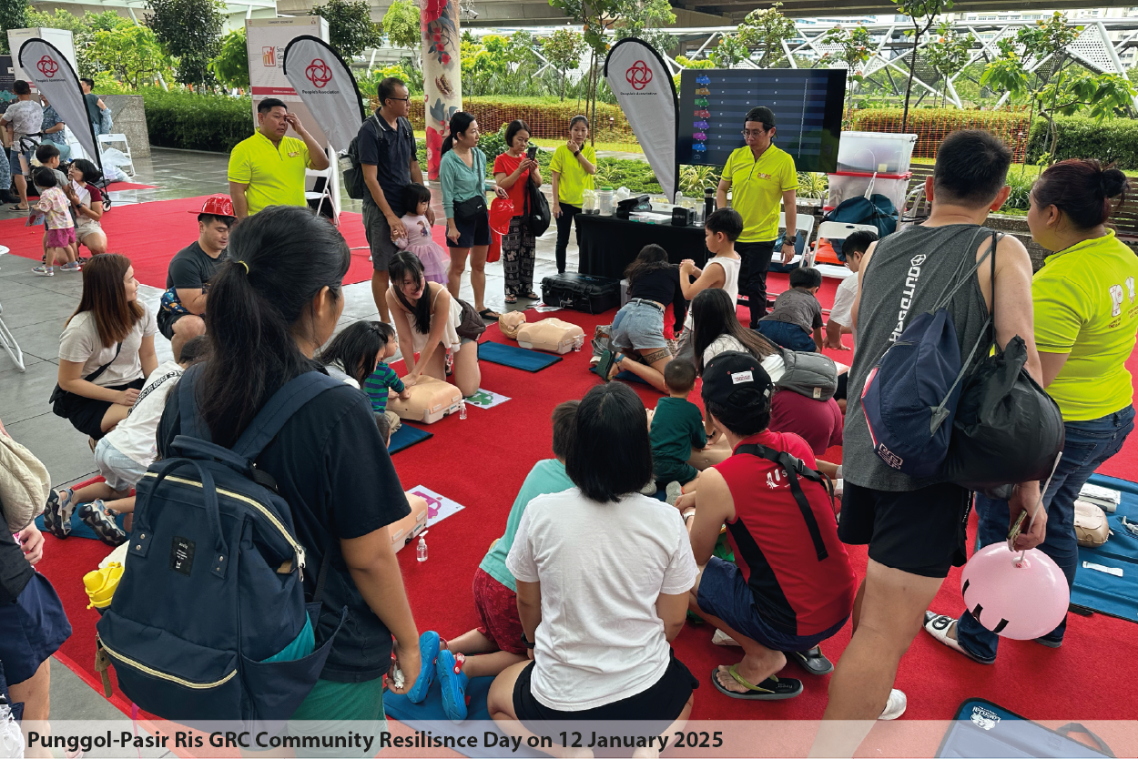 Photo of DARE public engagement at Punggol-Pasir Ris GRC-level Community Resilience Day on 12 January 2025.